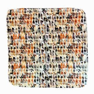 Baggu Velour Shoe Print Decorative Pillow Cover 20x20 Square Multi Color